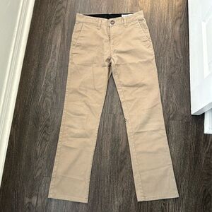 VOLCOM BOYS MODERN STRETCH CHINO PANTS - KHAKI 26 (age 12 years)